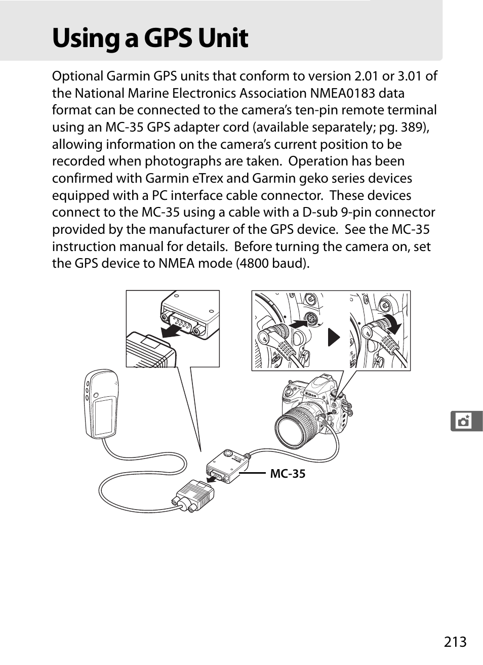 Using a gps unit | Nikon D700 User Manual | Page 239 / 472