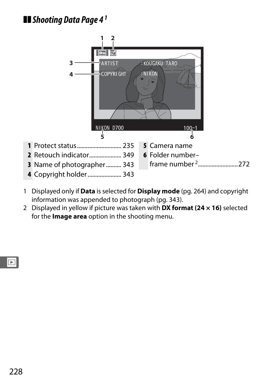 Shooting data page 4 | Nikon D700 User Manual | Page 254 / 472