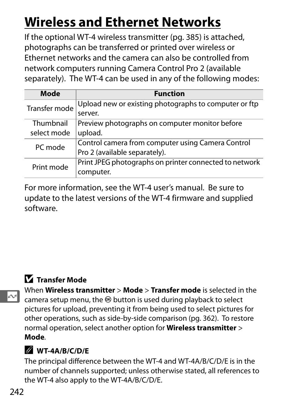 Wireless and ethernet networks | Nikon D700 User Manual | Page 268 / 472