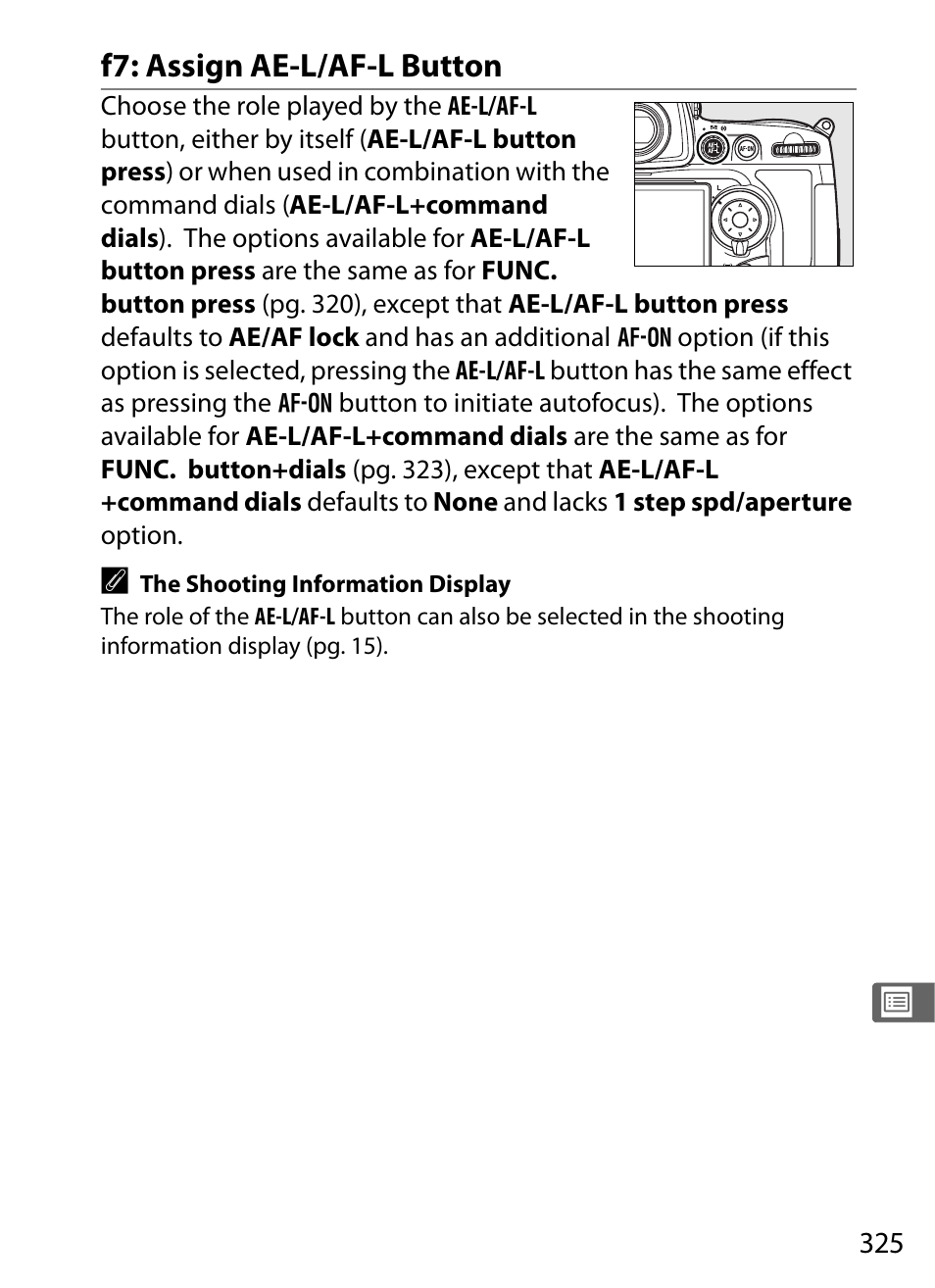 F7: assign ae-l/af-l button | Nikon D700 User Manual | Page 351 / 472
