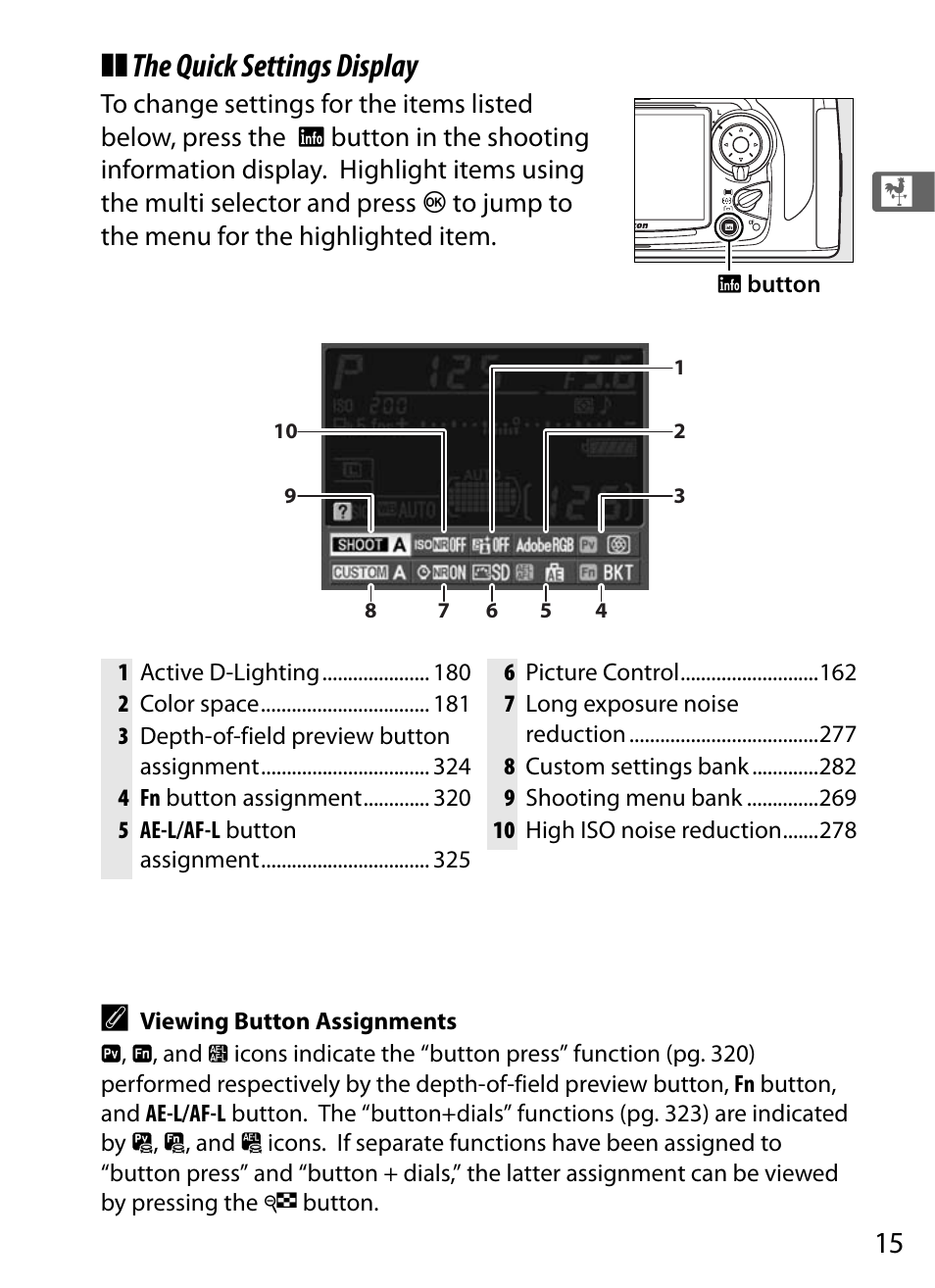 The quick settings display | Nikon D700 User Manual | Page 41 / 472