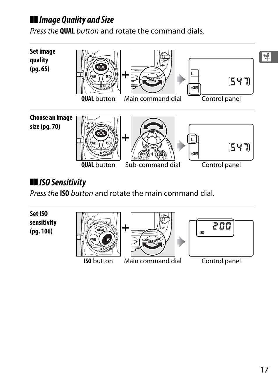 Image quality and size, Iso sensitivity | Nikon D700 User Manual | Page 43 / 472