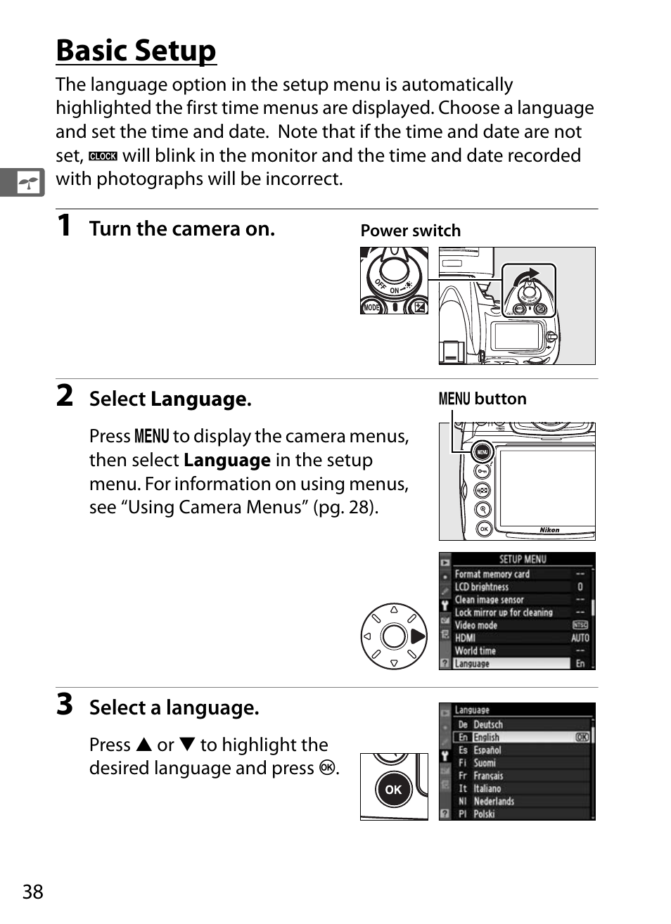 Basic setup | Nikon D700 User Manual | Page 64 / 472