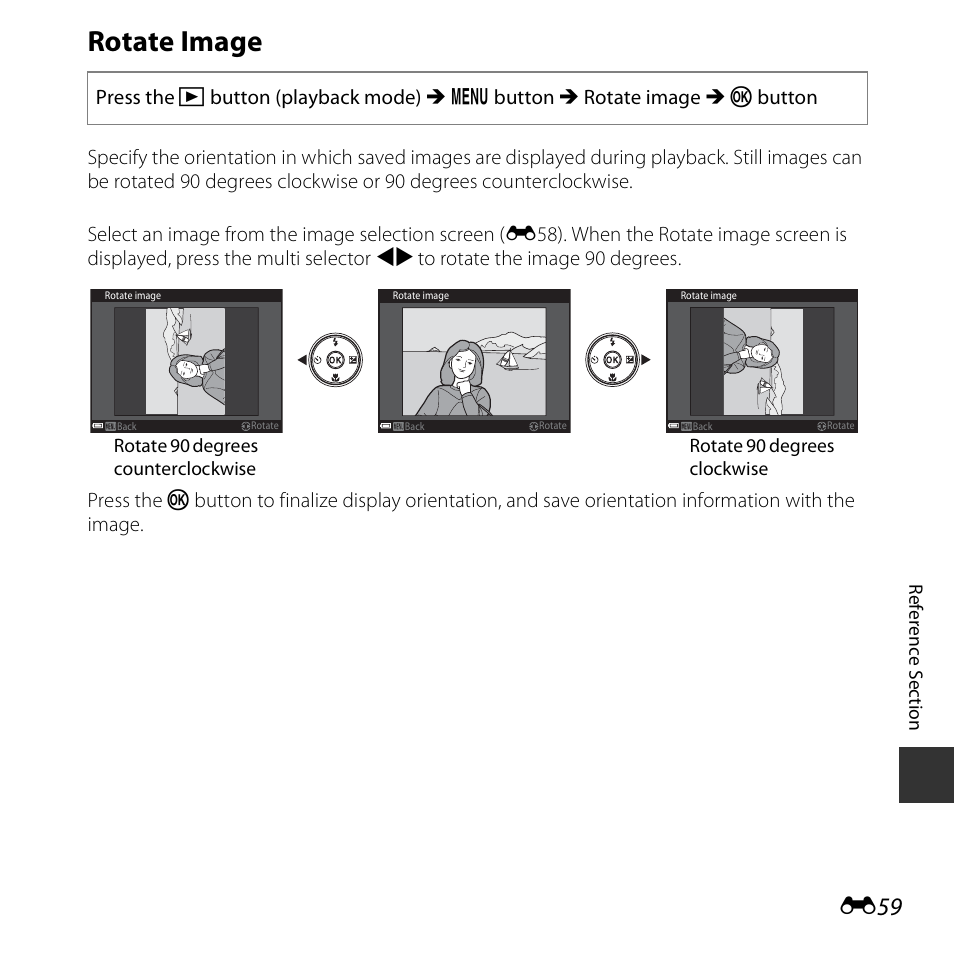 Rotate image, E59) | Nikon S6800 User Manual | Page 171 / 240