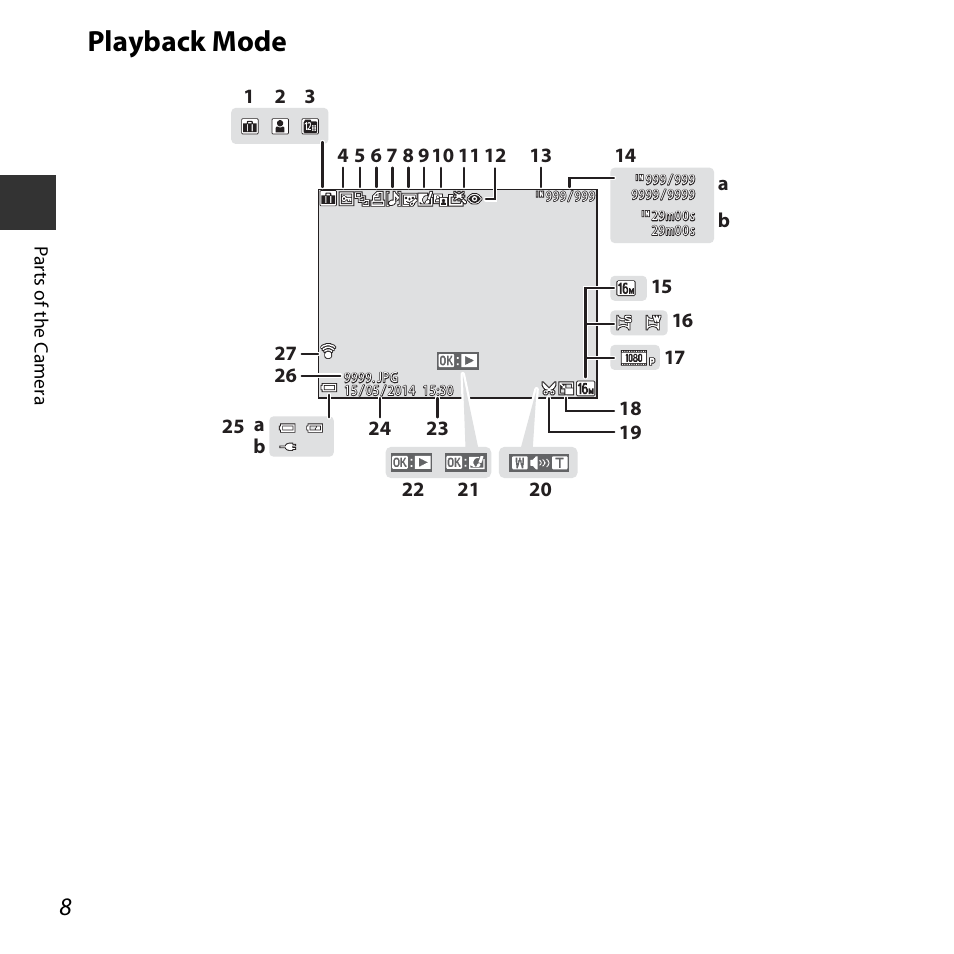 Playback mode | Nikon S6800 User Manual | Page 30 / 240