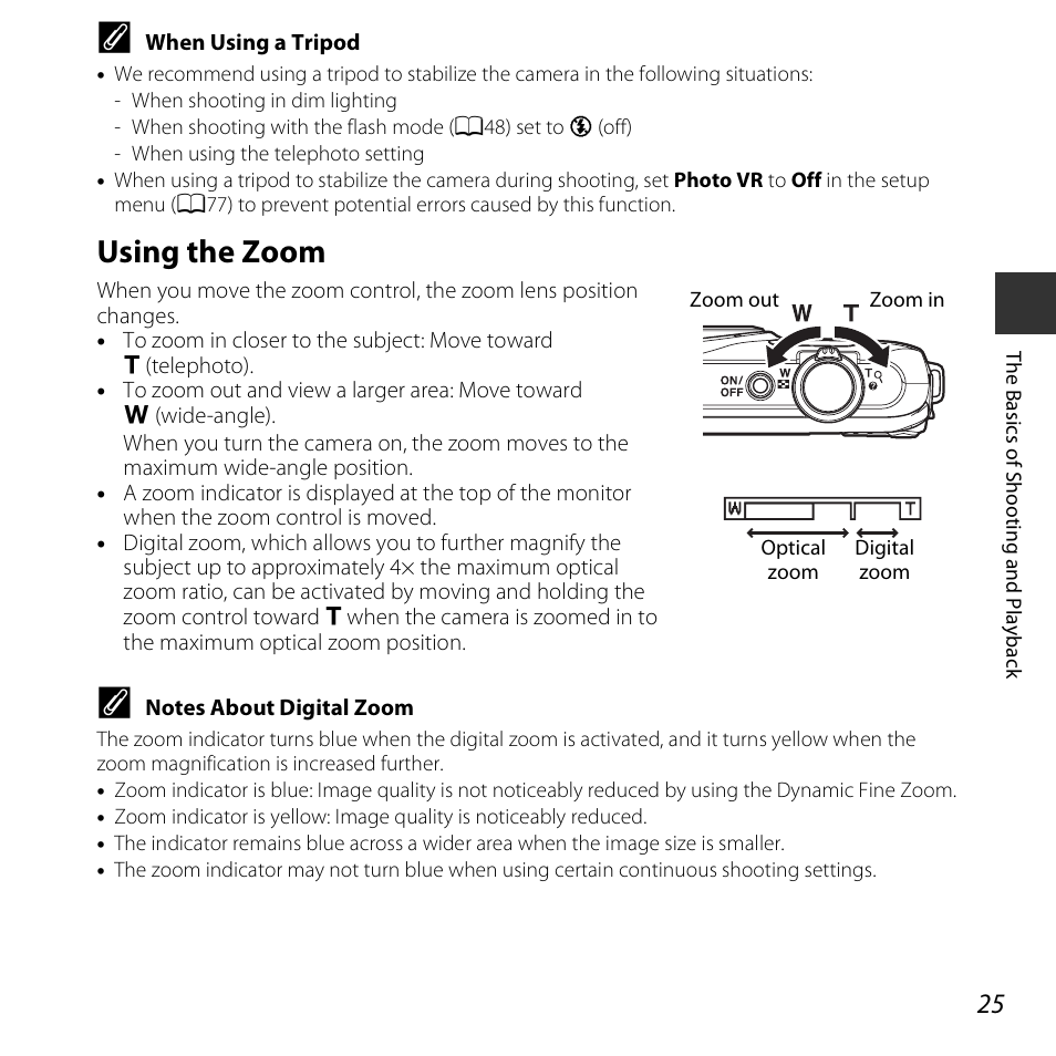 Using the zoom | Nikon S6800 User Manual | Page 47 / 240