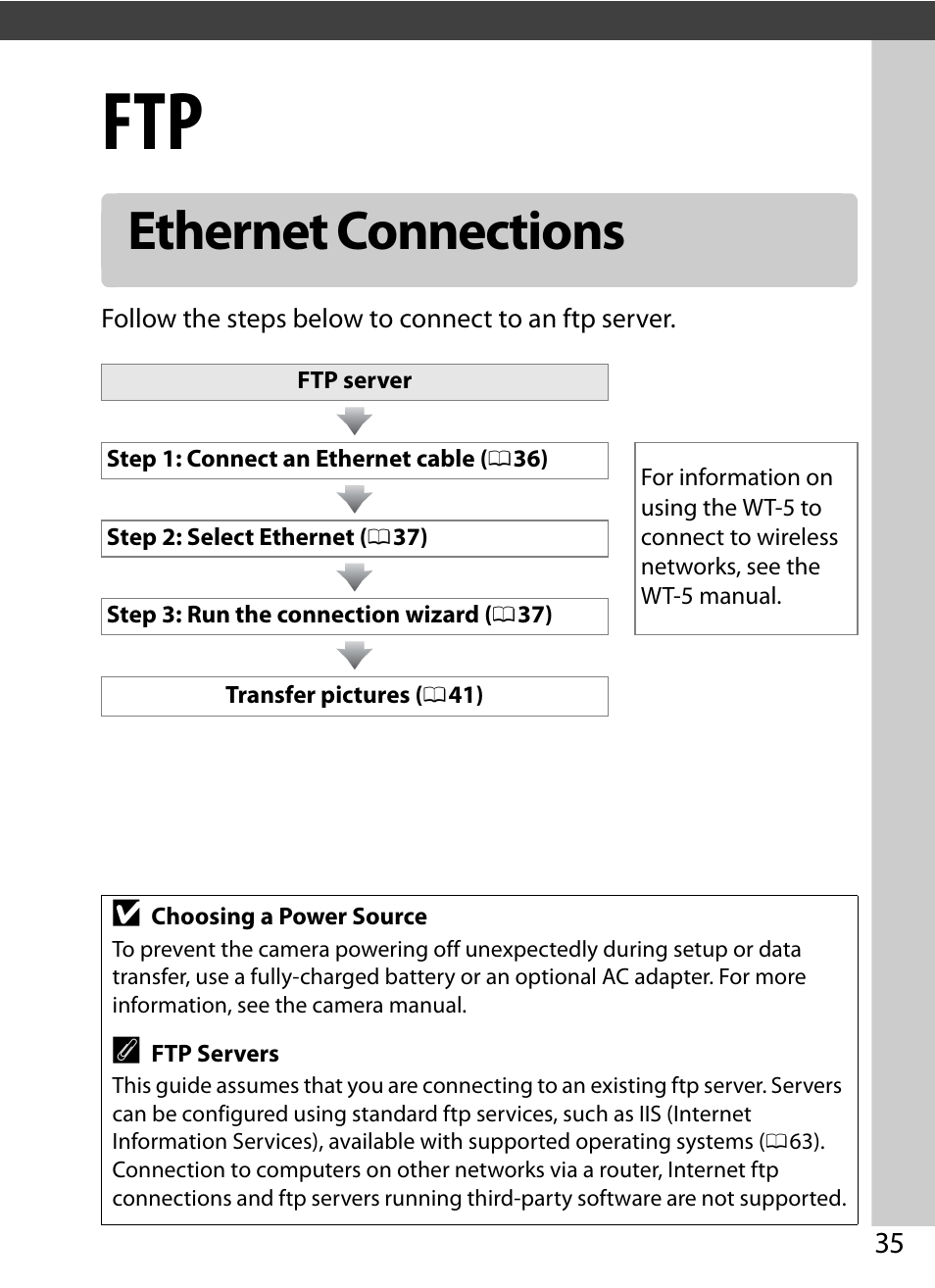 Ethernet connections | Nikon D4S User Manual | Page 45 / 100