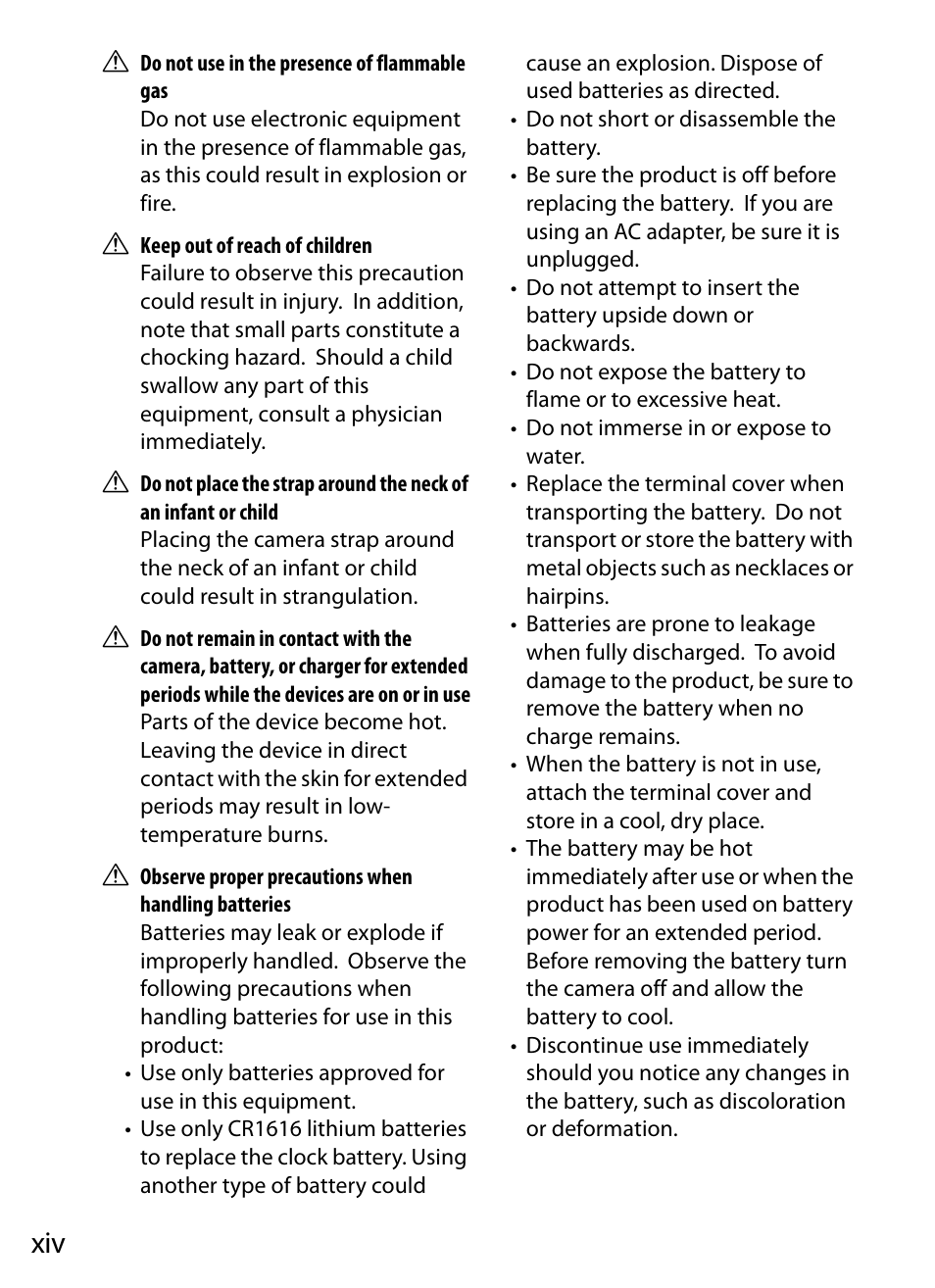 Nikon D4 User Manual | Page 16 / 484