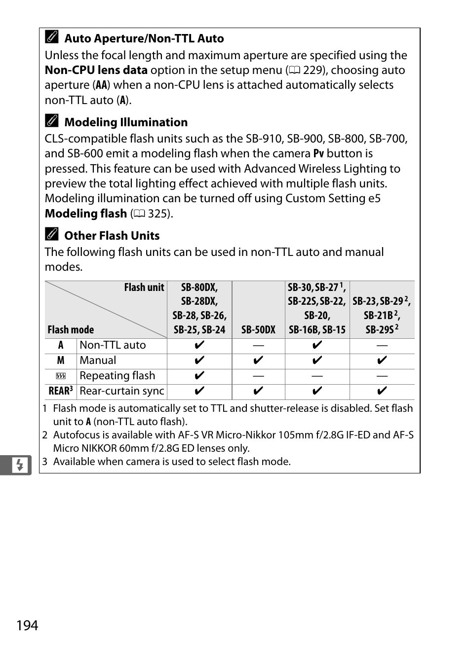 0 194) will | Nikon D4 User Manual | Page 220 / 484