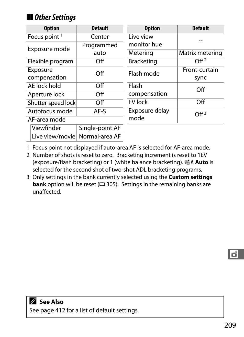 Other settings | Nikon D4 User Manual | Page 235 / 484