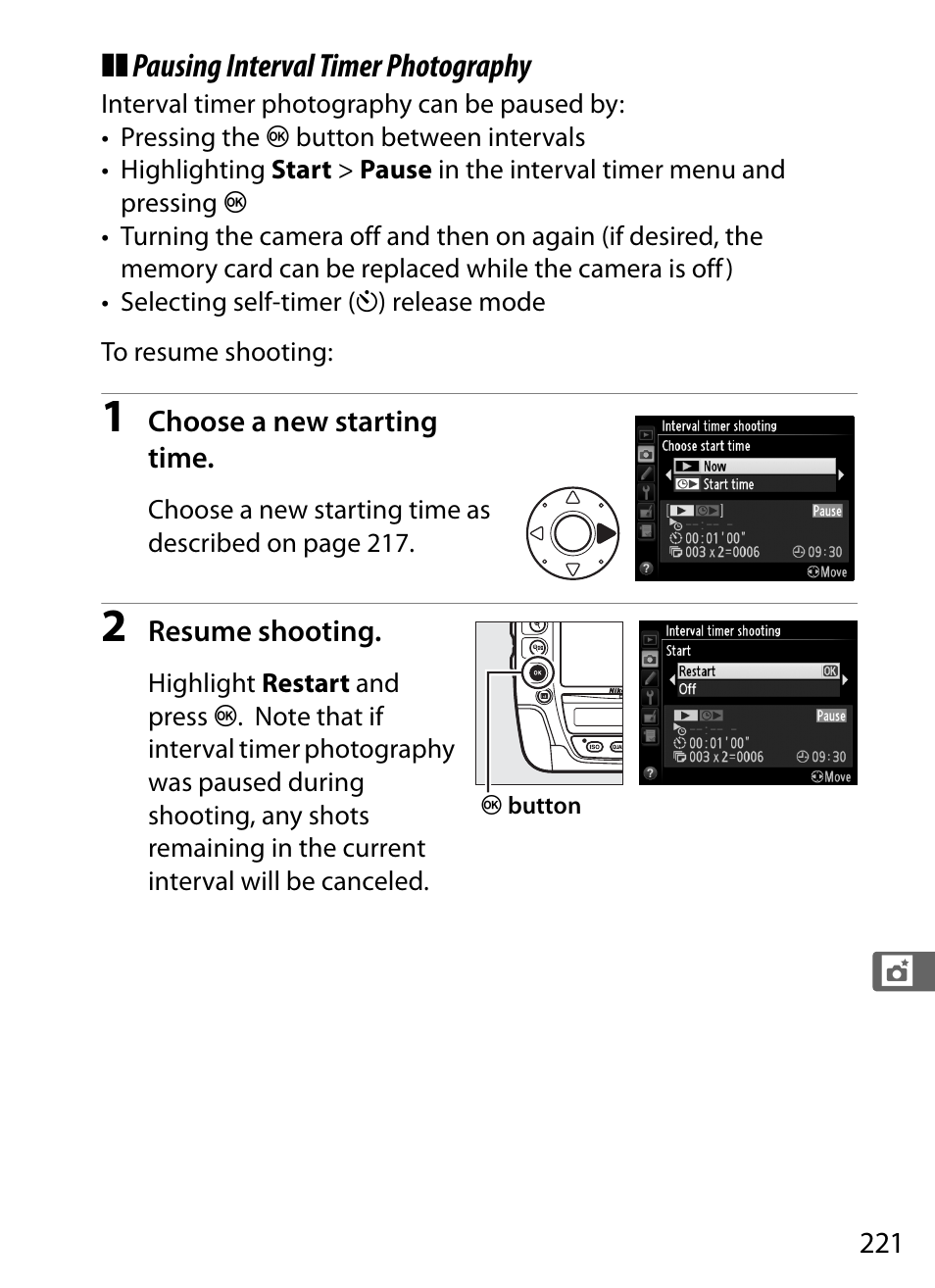 0 221) af | Nikon D4 User Manual | Page 247 / 484