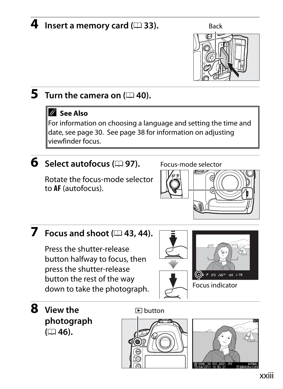 Nikon D4 User Manual | Page 25 / 484