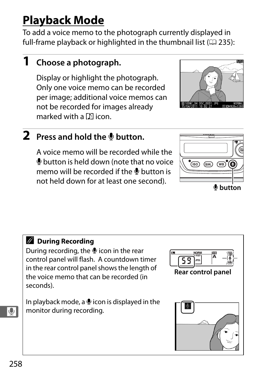 Playback mode | Nikon D4 User Manual | Page 284 / 484