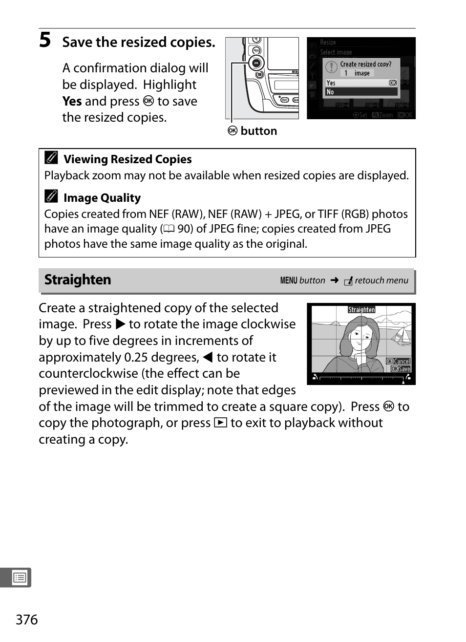 Straighten | Nikon D4 User Manual | Page 402 / 484