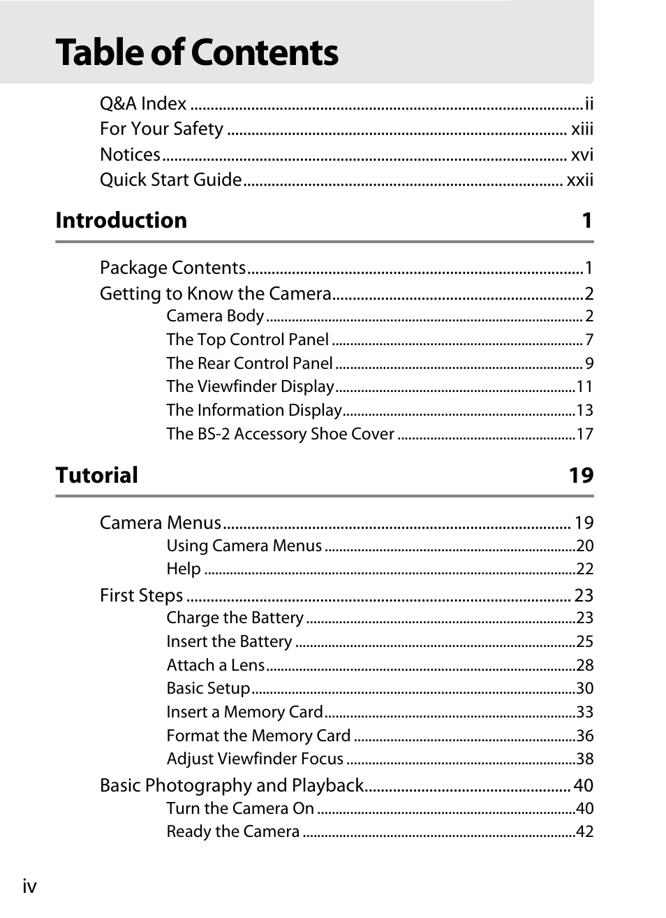 Nikon D4 User Manual | Page 6 / 484