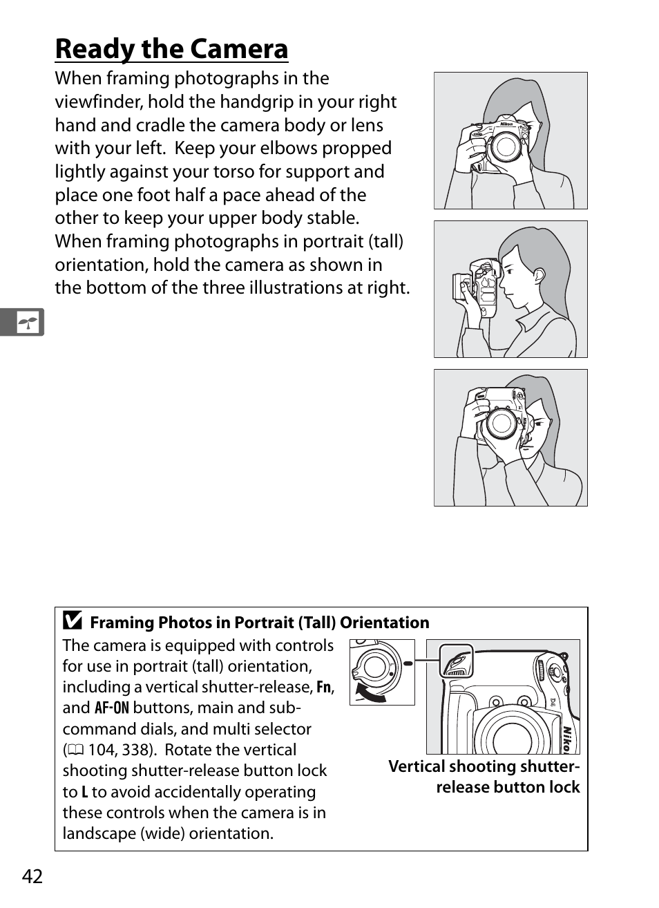 Ready the camera | Nikon D4 User Manual | Page 68 / 484