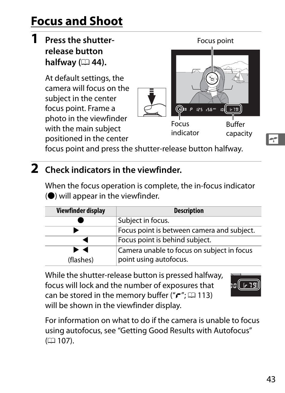 Focus and shoot, And shoot | Nikon D4 User Manual | Page 69 / 484