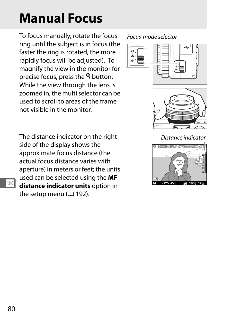 Manual focus | Nikon COOLPIX-A User Manual | Page 100 / 278