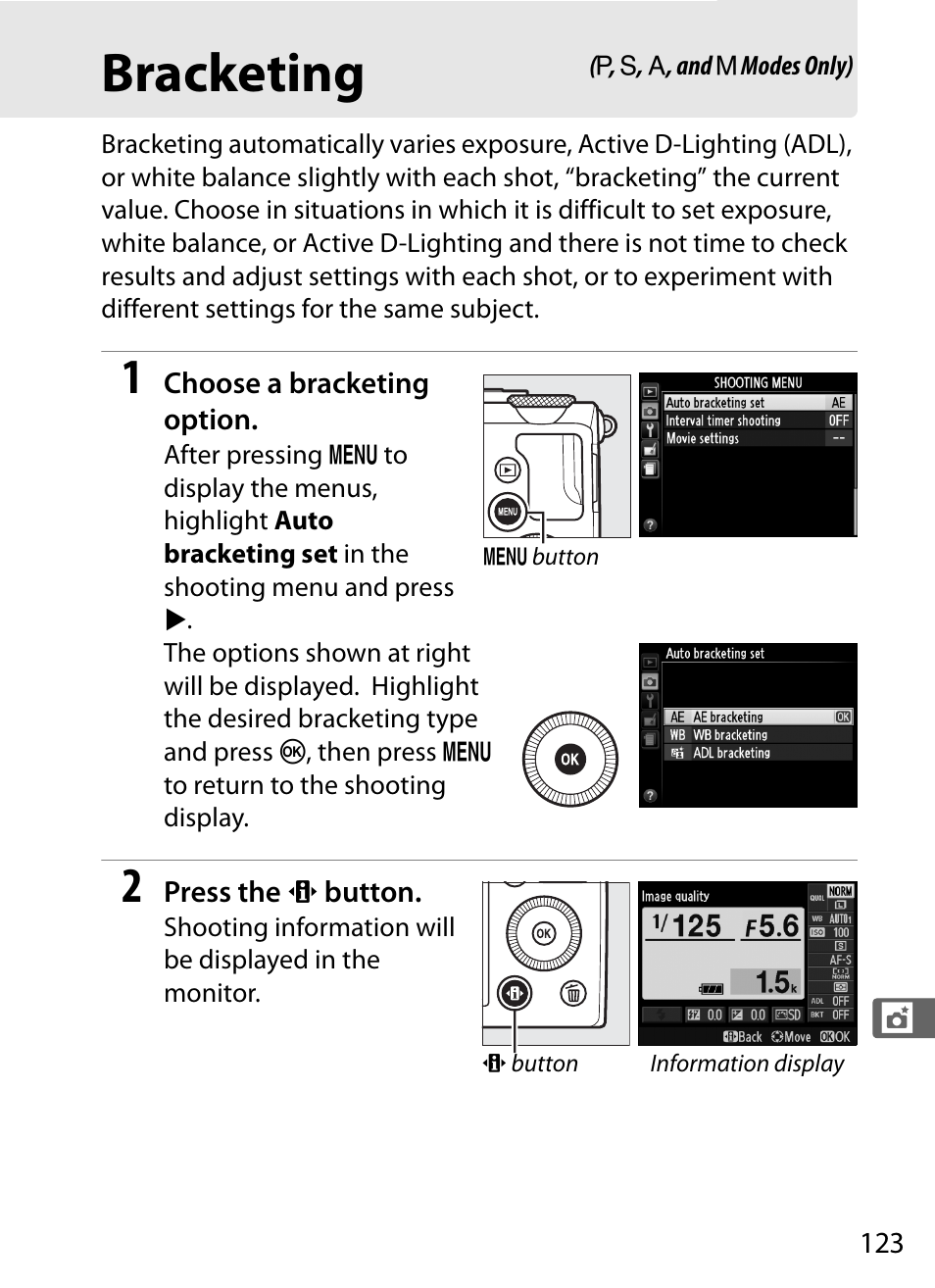 Bracketing, Keting | Nikon COOLPIX-A User Manual | Page 143 / 278