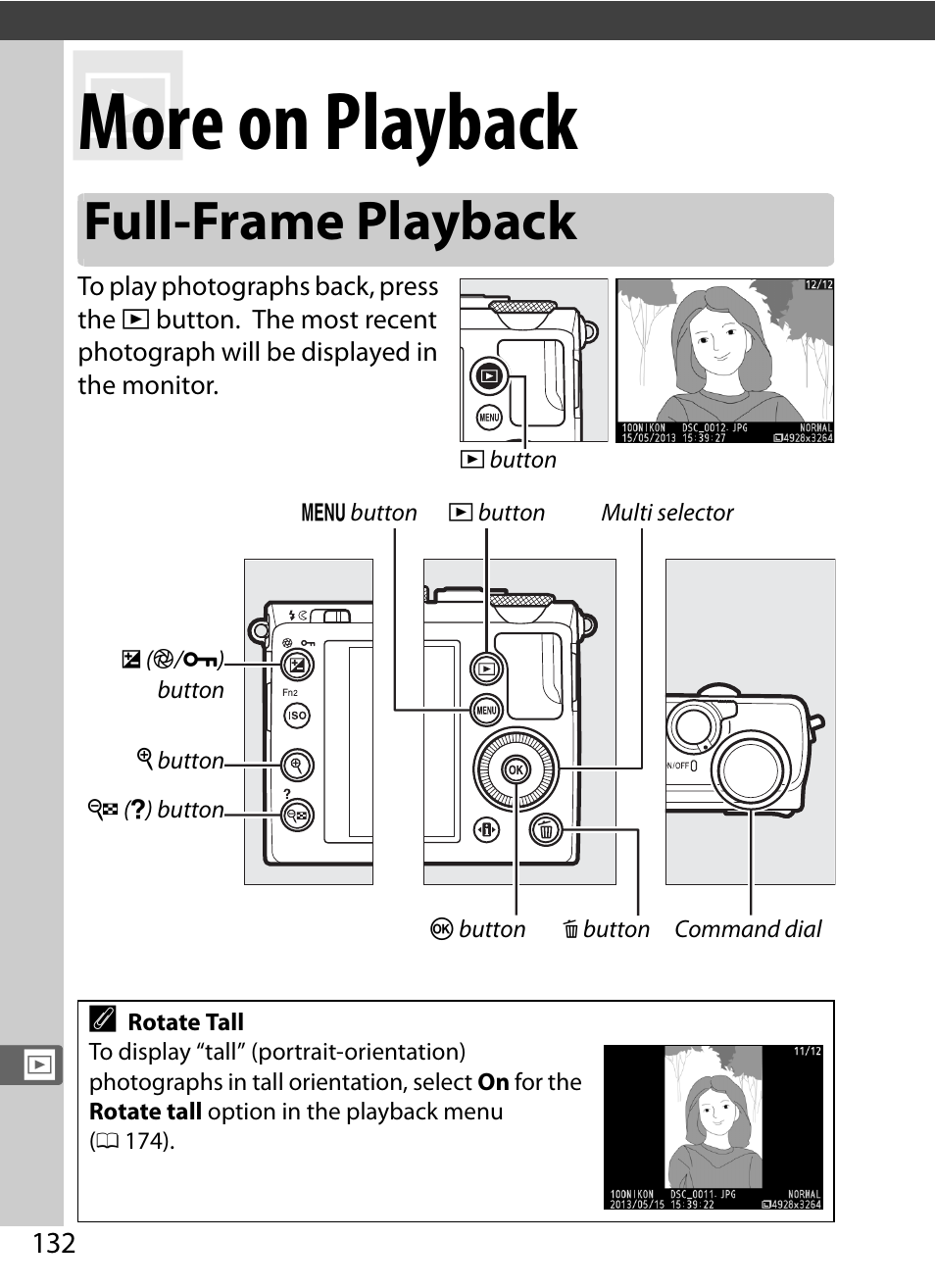 More on playback, Full-frame playback | Nikon COOLPIX-A User Manual | Page 152 / 278