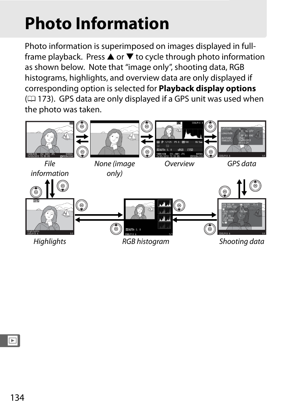 Photo information | Nikon COOLPIX-A User Manual | Page 154 / 278