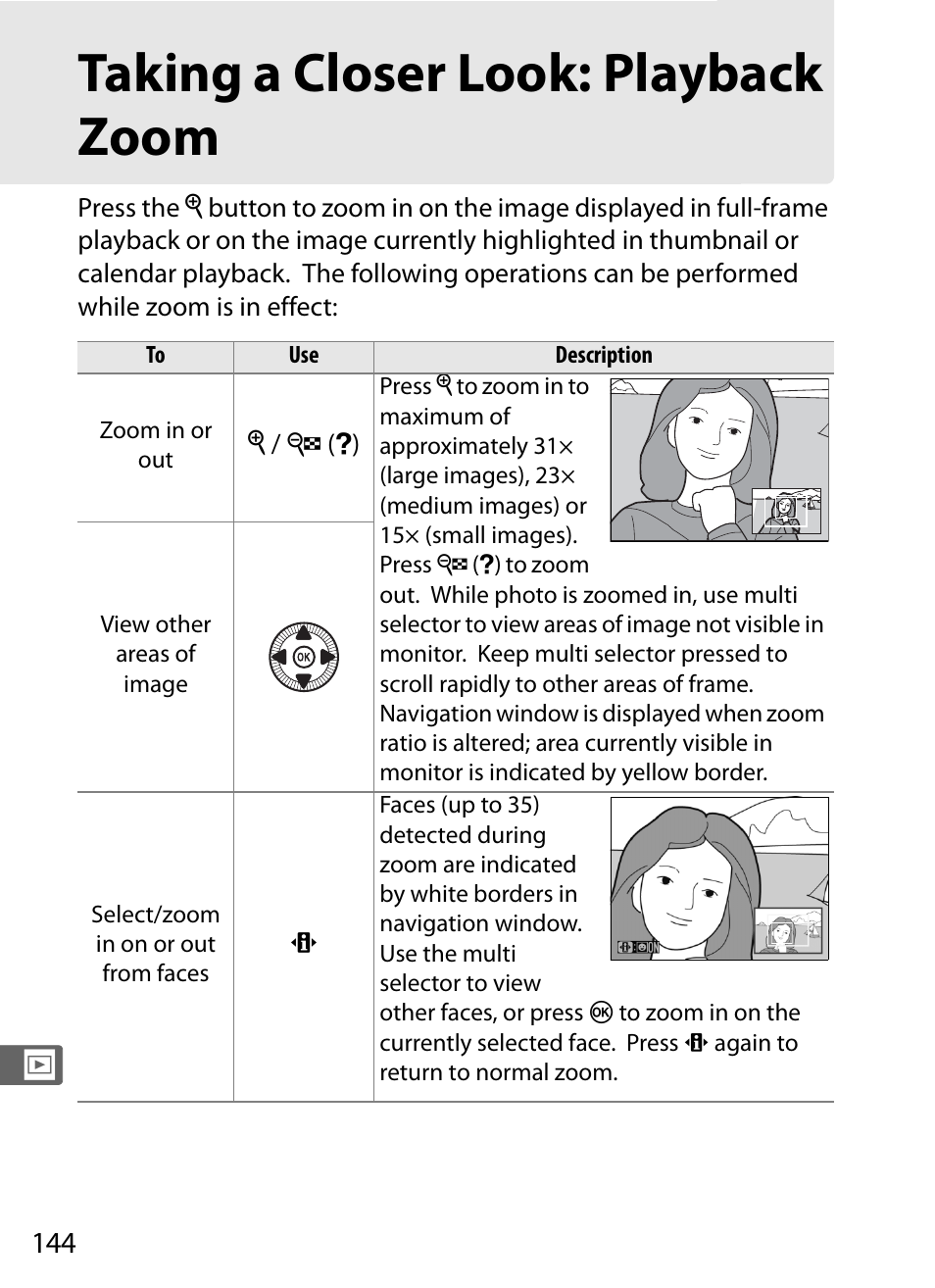 Taking a closer look: playback zoom | Nikon COOLPIX-A User Manual | Page 164 / 278