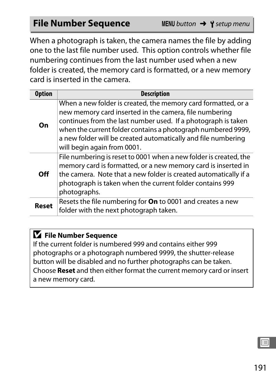 File number sequence | Nikon COOLPIX-A User Manual | Page 211 / 278