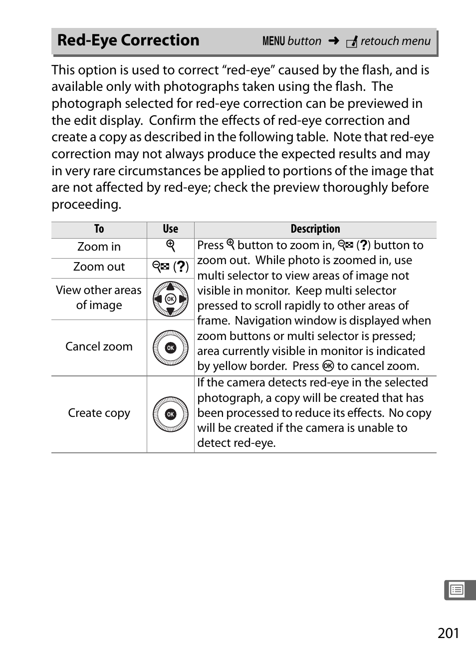 Red-eye correction | Nikon COOLPIX-A User Manual | Page 221 / 278