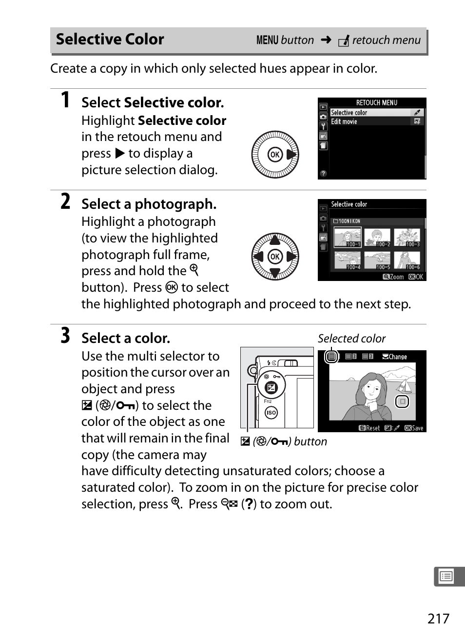 Selective color | Nikon COOLPIX-A User Manual | Page 237 / 278