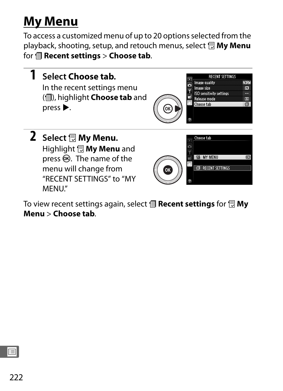 My menu | Nikon COOLPIX-A User Manual | Page 242 / 278