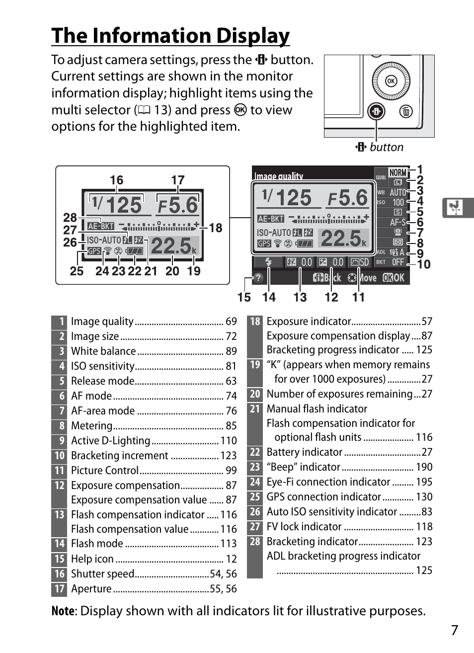 The information display | Nikon COOLPIX-A User Manual | Page 27 / 278