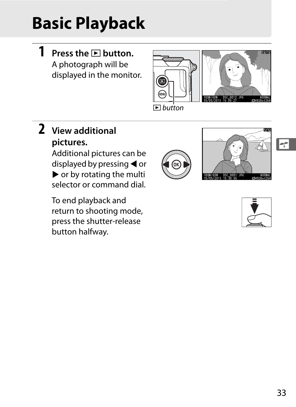 Basic playback | Nikon COOLPIX-A User Manual | Page 53 / 278