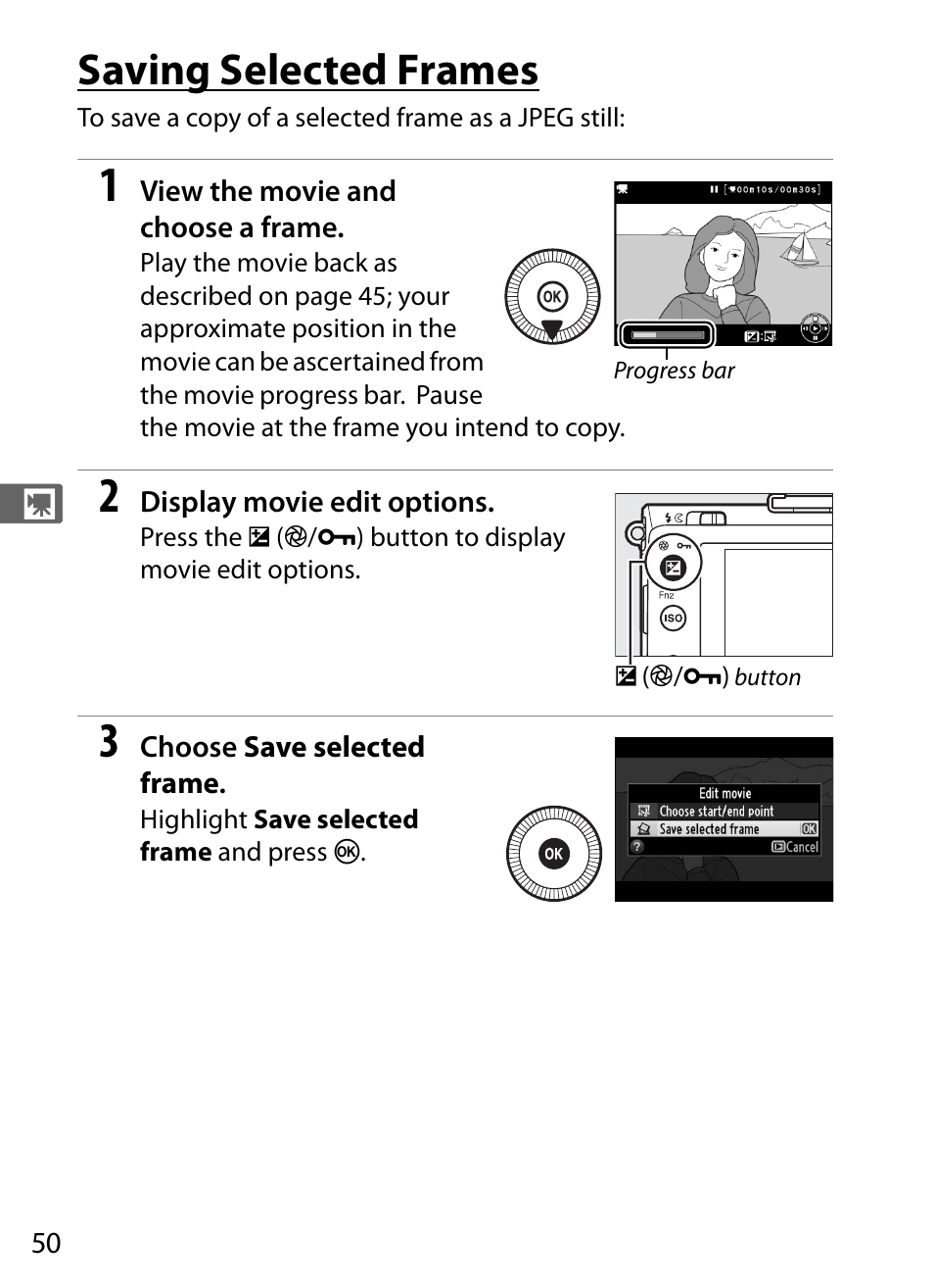 Saving selected frames | Nikon COOLPIX-A User Manual | Page 70 / 278