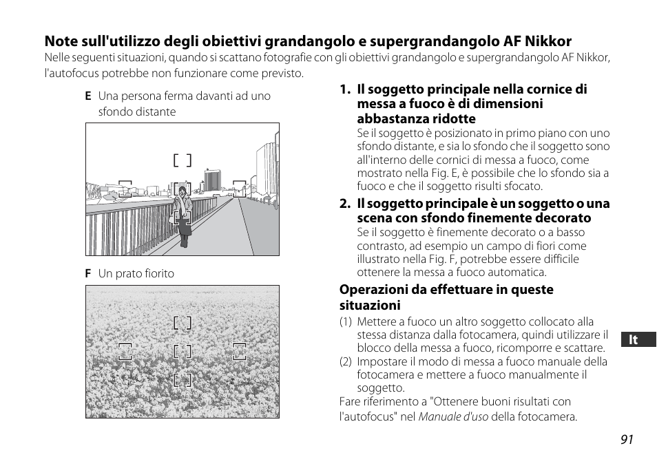 Operazioni da effettuare in queste situazioni | Nikon AF-S DX 16-85mm f-3.5-5.6G ED VR User Manual | Page 91 / 128