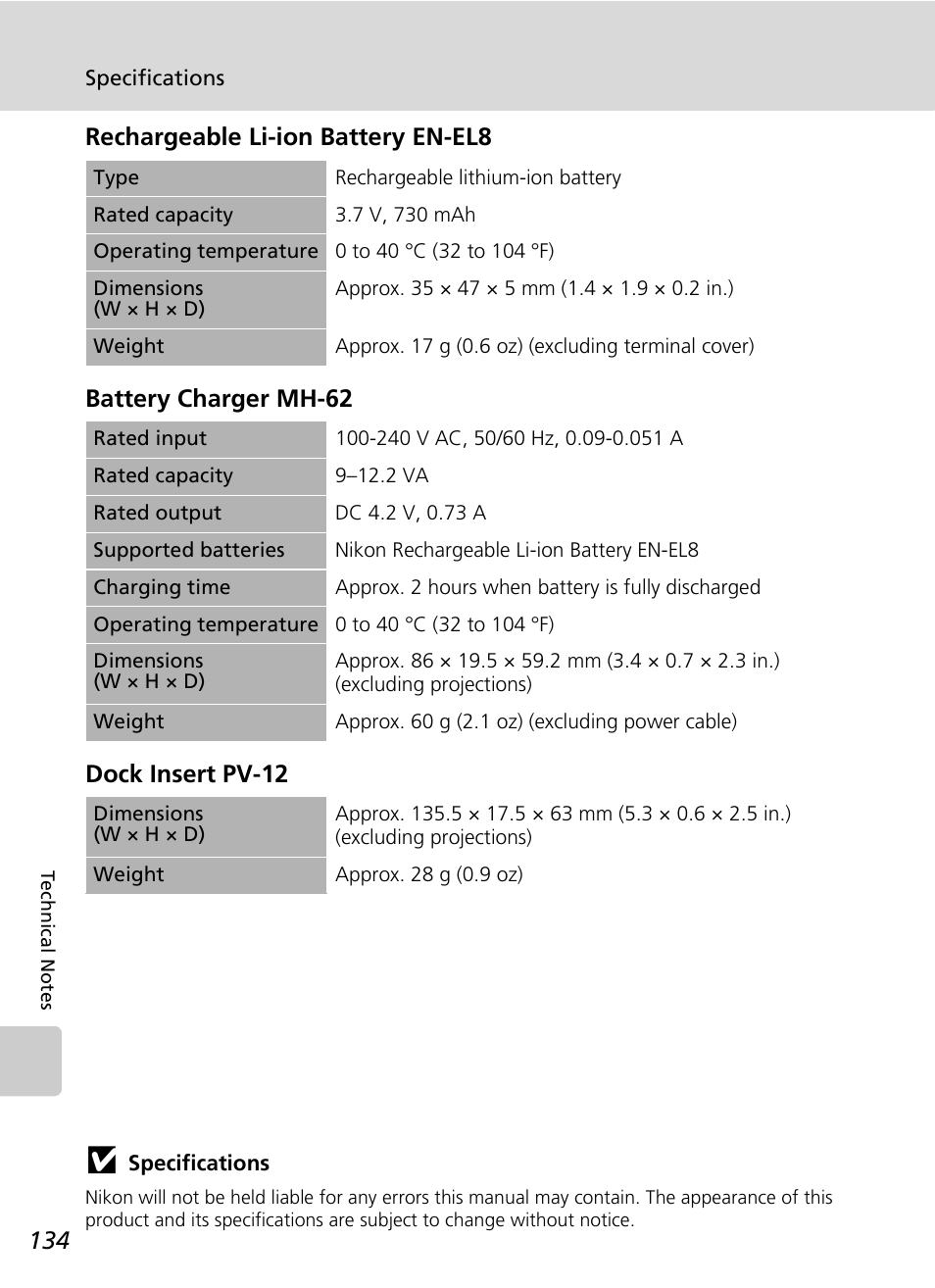 Nikon S51 User Manual | Page 146 / 151