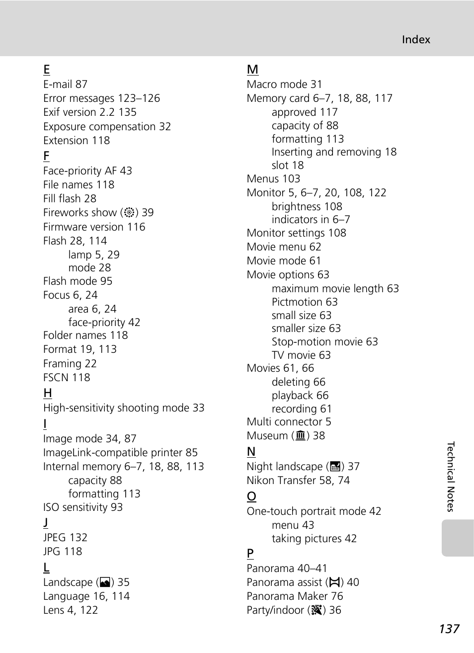 Nikon S51 User Manual | Page 149 / 151