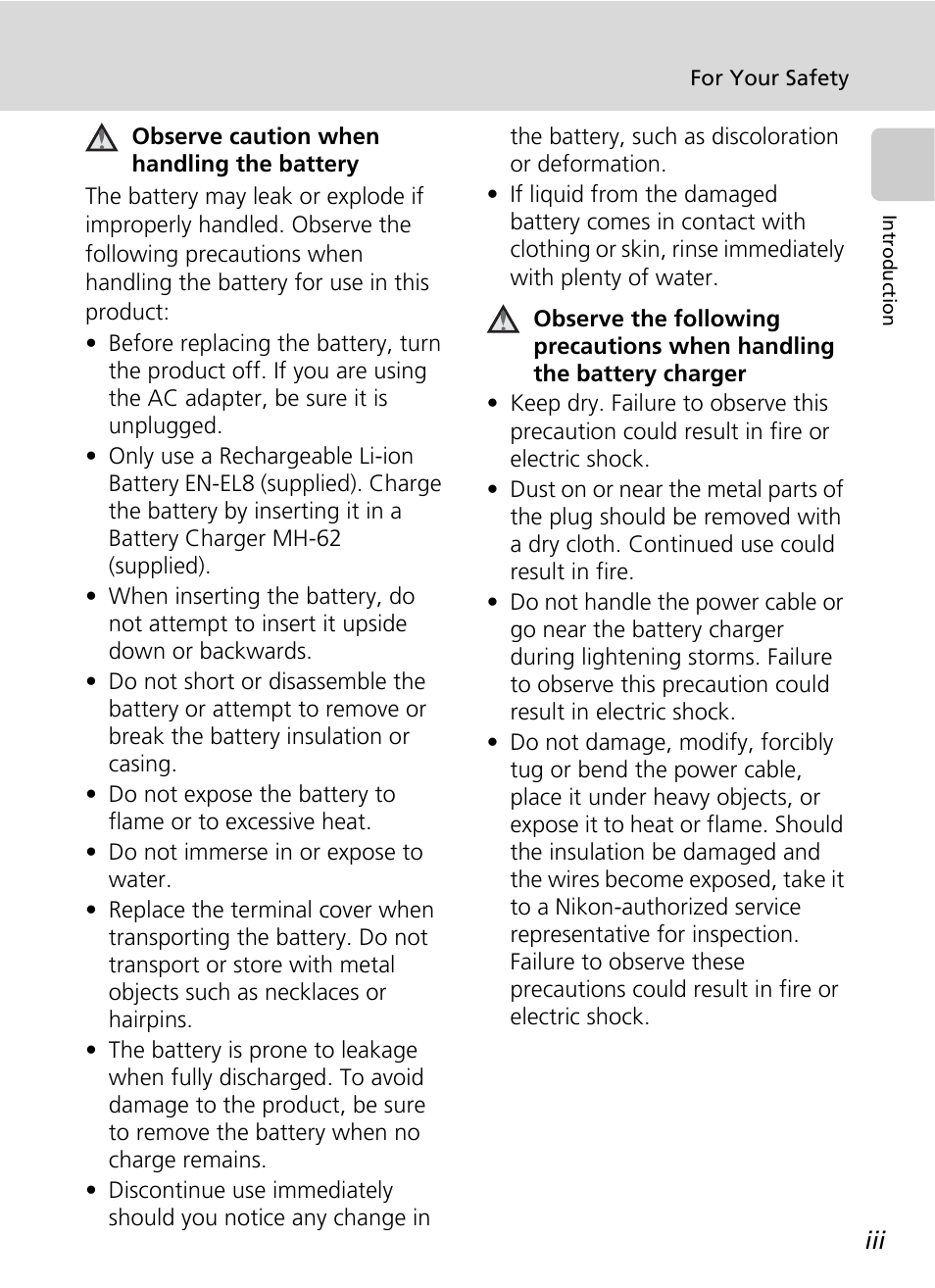 Nikon S51 User Manual | Page 5 / 151