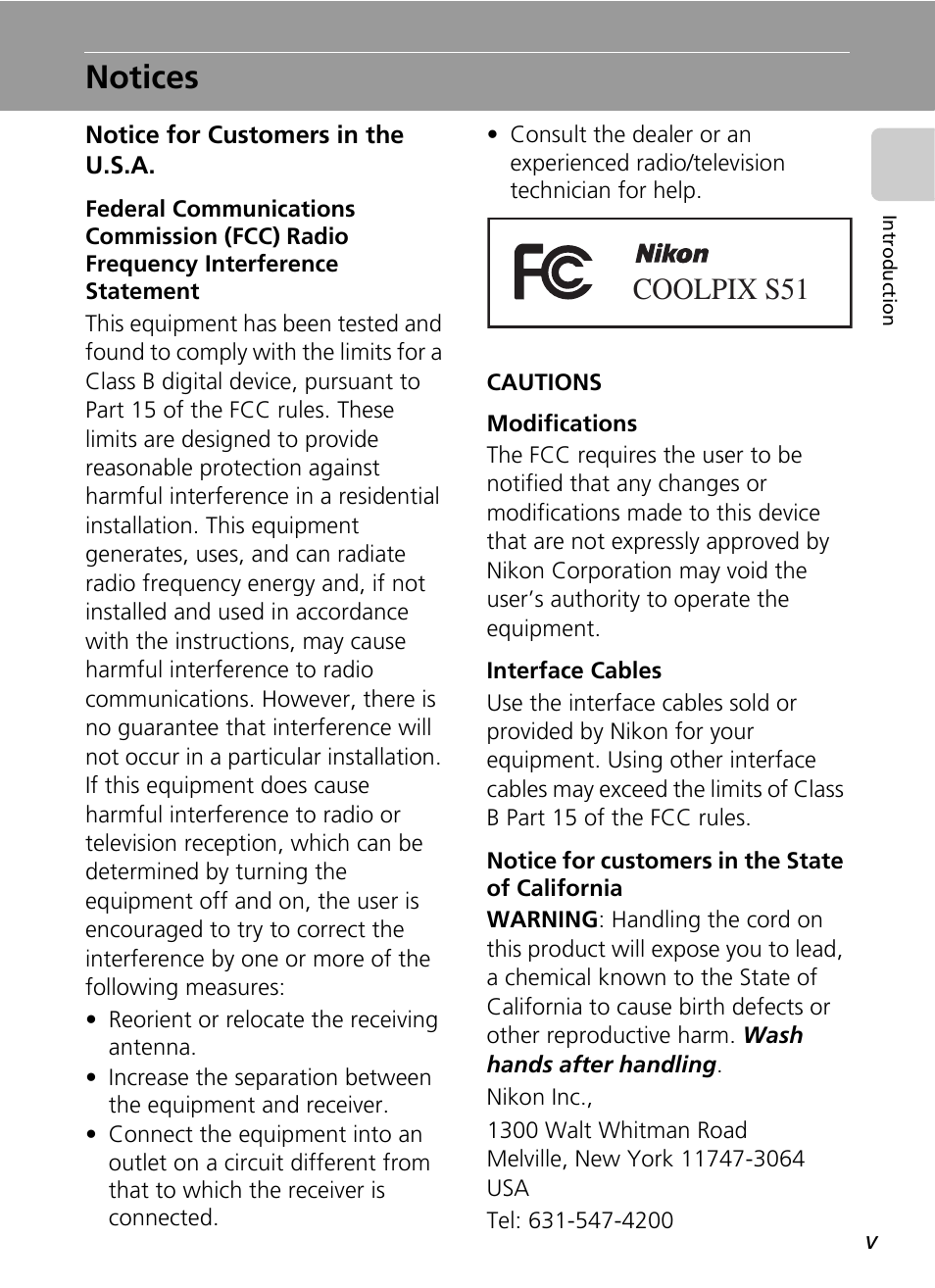 Notices, Coolpix s51 | Nikon S51 User Manual | Page 7 / 151