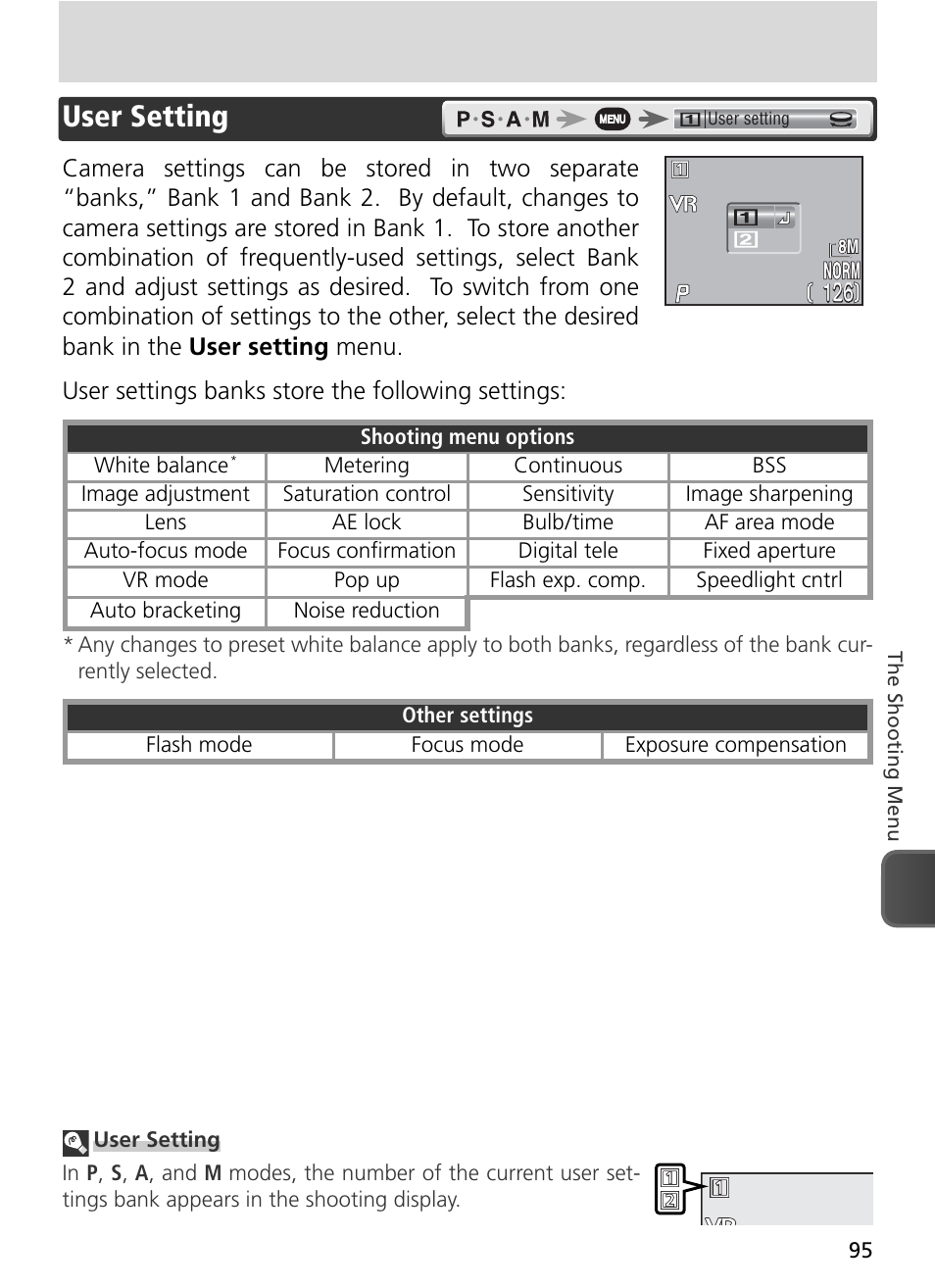 User setting | Nikon 8800 User Manual | Page 105 / 170