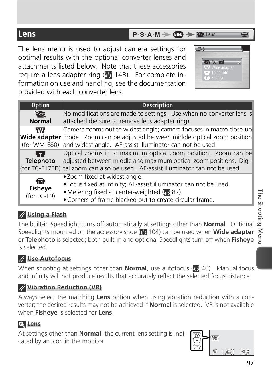 Lens, F2.8 | Nikon 8800 User Manual | Page 107 / 170