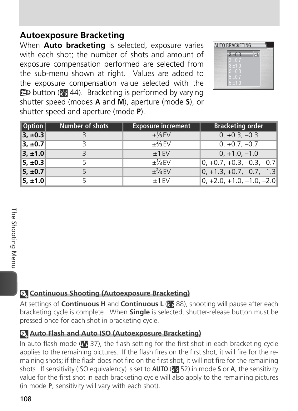 Autoexposure bracketing | Nikon 8800 User Manual | Page 118 / 170