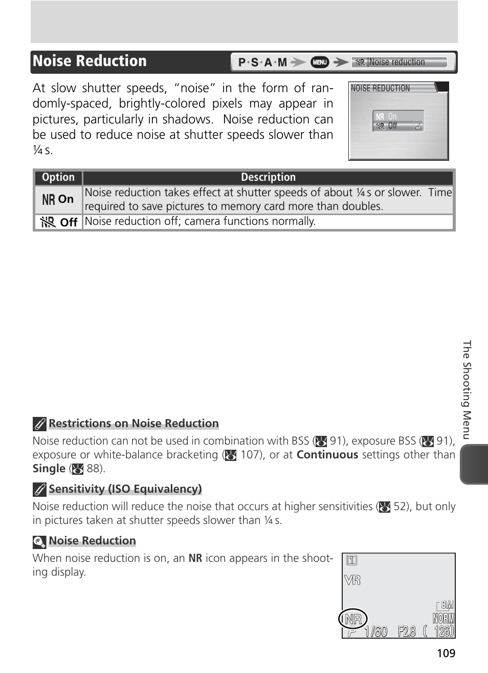 Noise reduction, F2.8 | Nikon 8800 User Manual | Page 119 / 170