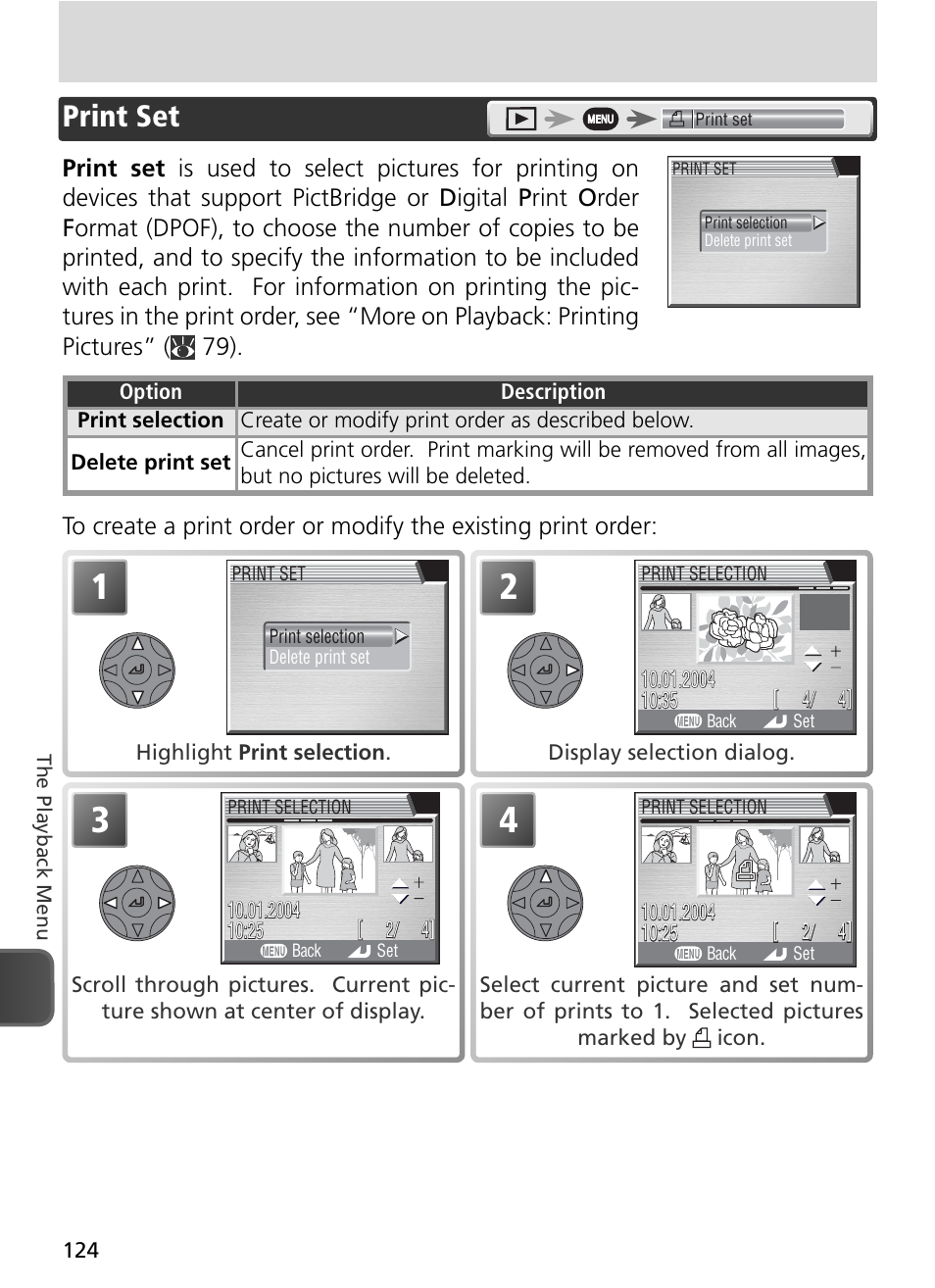Print set | Nikon 8800 User Manual | Page 134 / 170