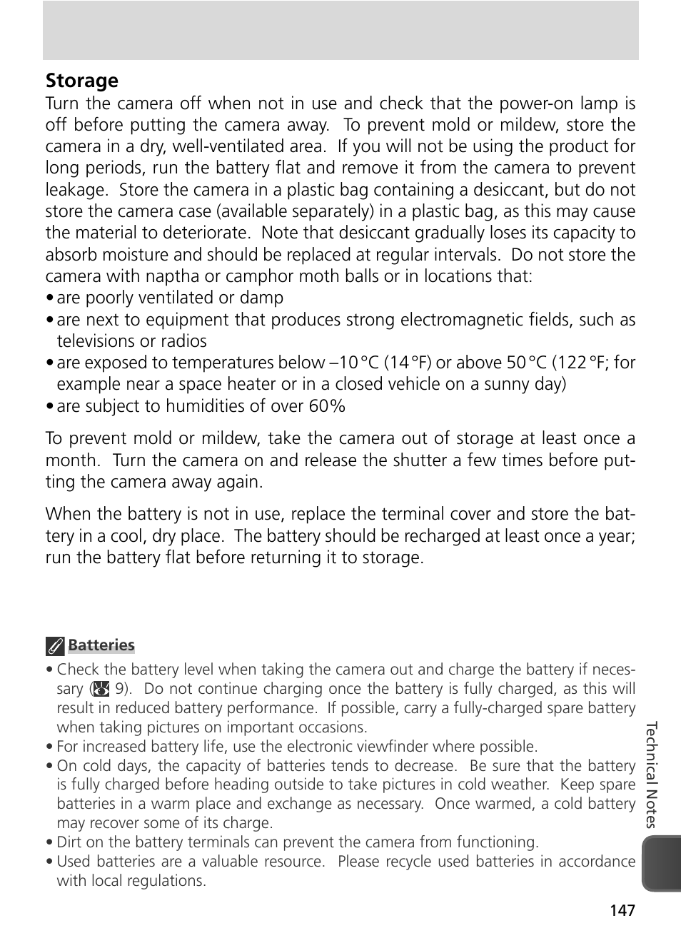 Storage | Nikon 8800 User Manual | Page 157 / 170