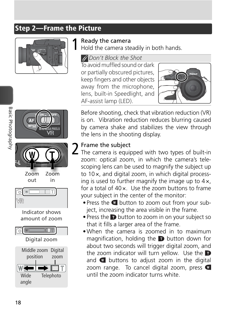 Step 2 — frame the picture | Nikon 8800 User Manual | Page 28 / 170