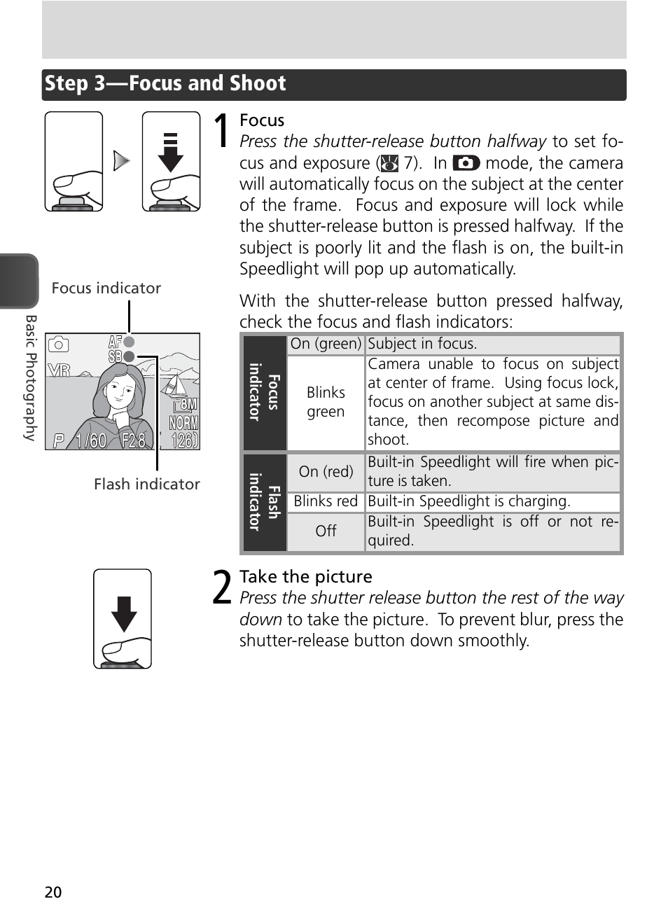 Step 3 — focus and shoot | Nikon 8800 User Manual | Page 30 / 170