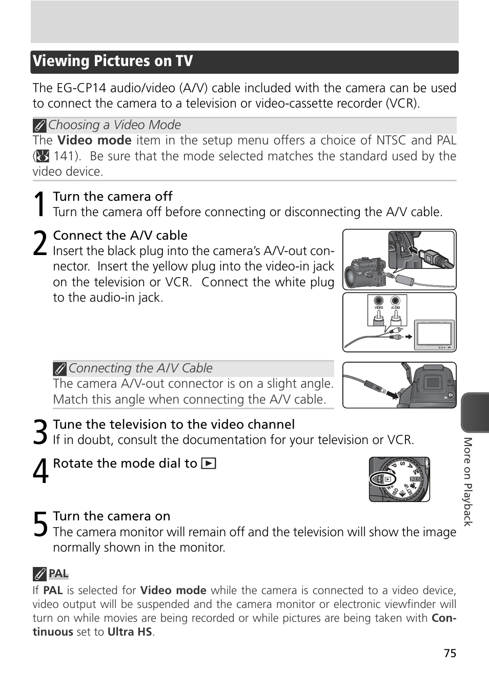 Viewing pictures on tv | Nikon 8800 User Manual | Page 85 / 170