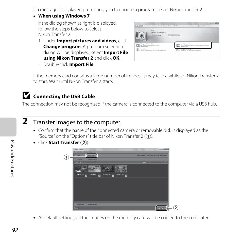 Transfer images to the computer | Nikon S6400 User Manual | Page 110 / 280