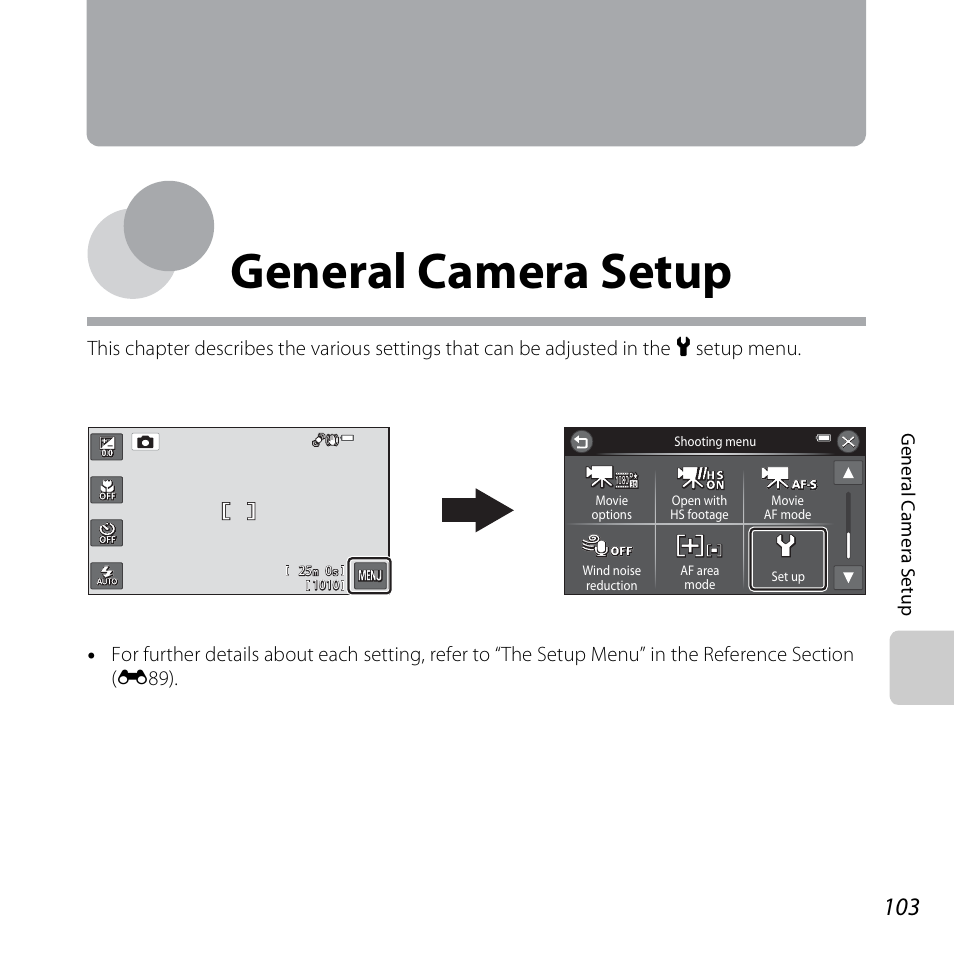 General camera setup | Nikon S6400 User Manual | Page 121 / 280