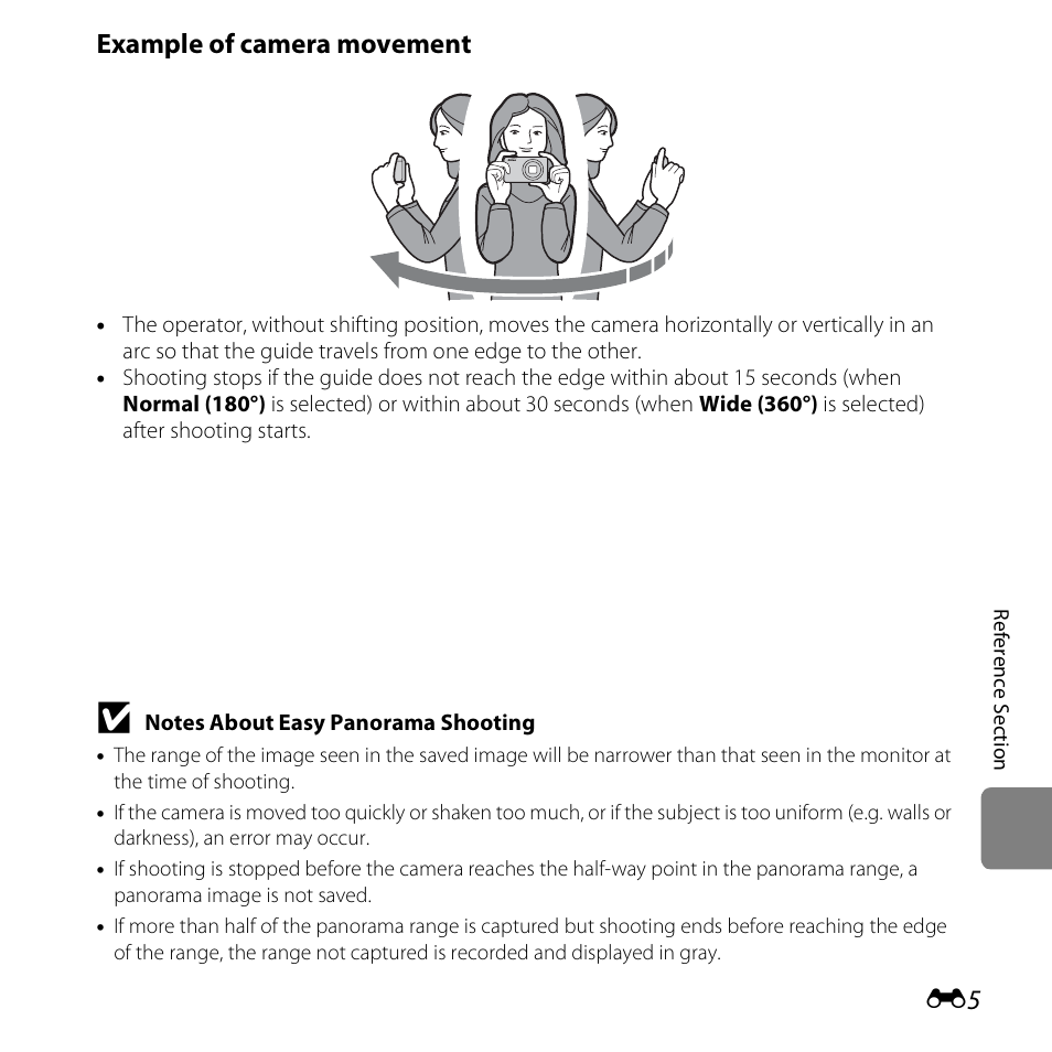 Example of camera movement | Nikon S6400 User Manual | Page 129 / 280